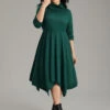 Solid Turtleneck Hanky Hem Pocket Dress 2 Solid Turtleneck Hanky Hem Pocket Dress -Bloomchic Shop 104724067 cd