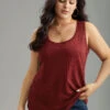Plain Texture Square Neck Tank Top -Bloomchic Shop 106327275 pj 5c499c5b 6f65 491d 8b34 a57c11800186