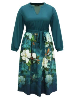 Floral Print Patchwork Bleted Pocket Dress 15 Floral Print Patchwork Bleted Pocket Dress -Bloomchic Shop 109500167 yk