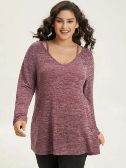 Solid Heather V Neck Cut Out T-shirt 12 Solid Heather V Neck Cut Out T-shirt -Bloomchic Shop 110692435 tj 7ce4c1b0 b917 4b0e a400 be7c5bfe74a7