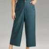 Elastic Waist Solid Pocket Straight Leg Pants -Bloomchic Shop 111949695 tn