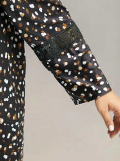 Allover Print Guipure Lace Plicated Detail T-shirt 15 Allover Print Guipure Lace Plicated Detail T-shirt -Bloomchic Shop 118993260 xr bed9de2a b41c 41aa b28b 66092c3d91eb