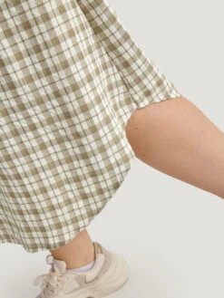 Gingham Button Through Arc Hem Dress -Bloomchic Shop 123392299 sf 3d33f63a ee5e 489a 8dc0 c89e2450f86e