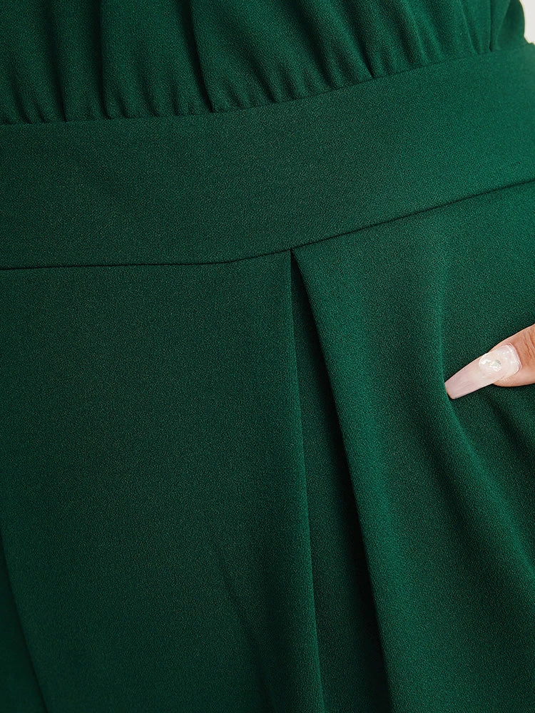 Solid Sleeveless Pocket Scalloped Trim Jumpsuit 11 Solid Sleeveless Pocket Scalloped Trim Jumpsuit - Image 9