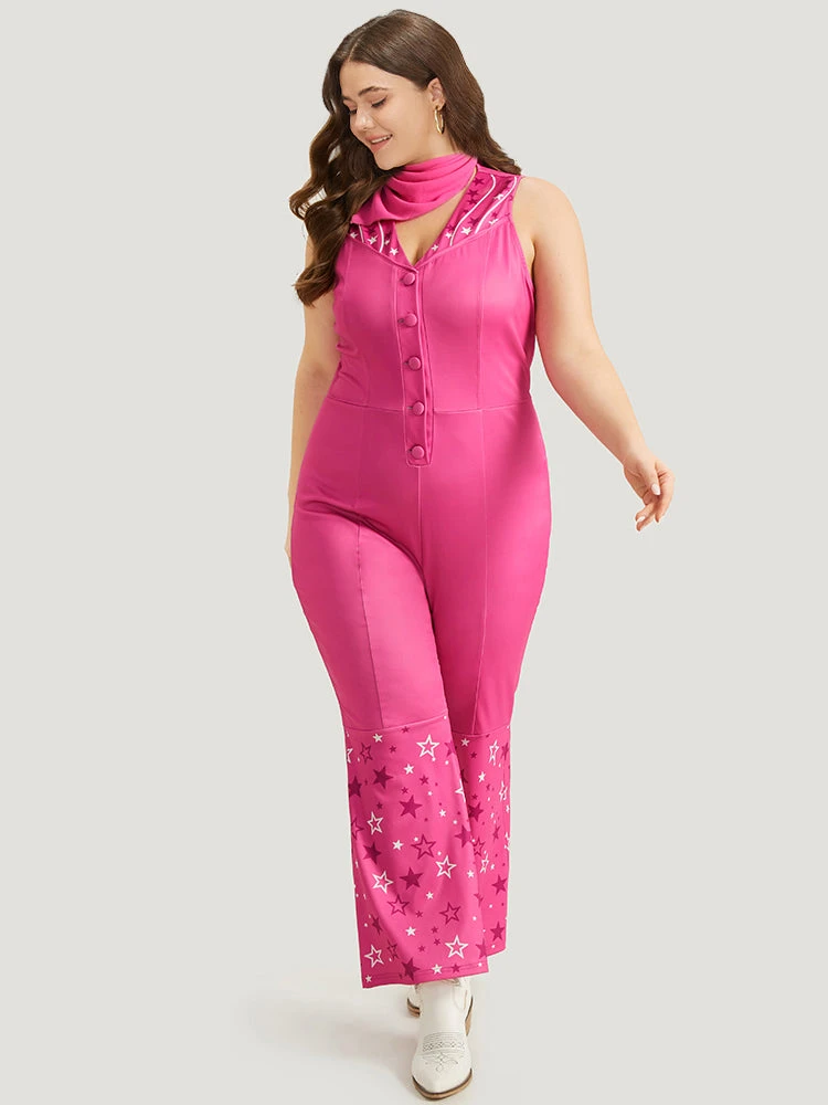 Halloween Star Button Up Bootcut Sleeveless Jumpsuit 7 Halloween Star Button Up Bootcut Sleeveless Jumpsuit - Image 5