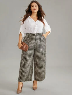 Gingham High Rise Elastic Waist Straight Leg Pants -Bloomchic Shop 130736849 eh fec4dc6b 61b2 4b4c bf88 07a9a5a335f0