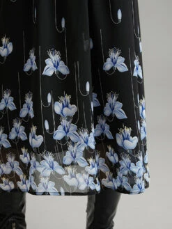 Boho Print Ruched Elastic Waist Chiffon Dress 12 Boho Print Ruched Elastic Waist Chiffon Dress -Bloomchic Shop 134838537 it