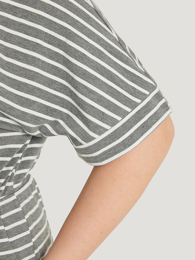 Striped Print Pocket Ties Elastic Waist Jumpsuit 9 Striped Print Pocket Ties Elastic Waist Jumpsuit - Image 7