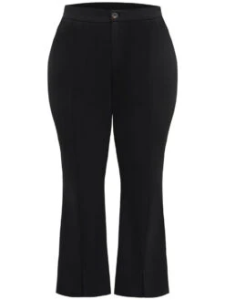 Plain Flare Leg Pocket Split Hem Pants -Bloomchic Shop 137490371 cd 7df9a97c 47e4 4bf3 8697 d9e9f36abd6a