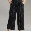 Polka Dot Striped Ties Wide Leg Pants -Bloomchic Shop 138476527 xs