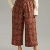 Bandana Elastic Waist Wide Leg Ties Pants -Bloomchic Shop 139081458 ur