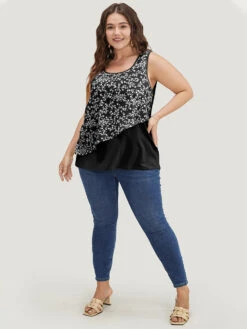Ditsy Floral Patchwork Tank Top -Bloomchic Shop 1412585 hn 44d25848 af54 4783 8a5d 4565b3140239