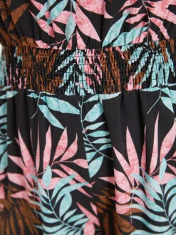 Tropical Print Knot Neck Shirred Wrap Jumpsuit -Bloomchic Shop 14513701 ns 9e999342 14b0 4a6b a516 01f7cff8b663