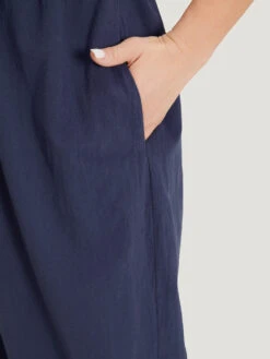 Plain Pocket Elastic Waist Ties Cami Jumpsuit 14 Plain Pocket Elastic Waist Ties Cami Jumpsuit -Bloomchic Shop 145842273 oz