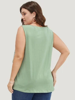 Ditsy Floral Patchwork Tank Top -Bloomchic Shop 150020166 rf