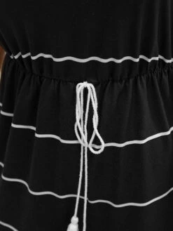 Striped Print Knot Pocket Tassels One Shoulder Romper 22 Striped Print Knot Pocket Tassels One Shoulder Romper -Bloomchic Shop 152829776 fr 3a76ef04 9471 4a3e a89d 2558bd510a6c