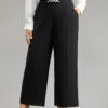 Metal Detail Pleated Wide Leg Pants 2 Metal Detail Pleated Wide Leg Pants -Bloomchic Shop 157271434 eb
