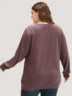 Plain Zipper Round Neck Elastic Cuffs Sweatshirt -Bloomchic Shop 157971983 zn 6573c4af ebc5 45ee a030 64ab1481d3e3