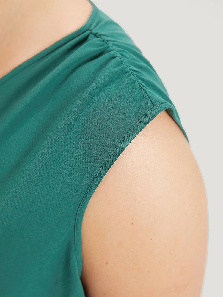 Supersoft Essentials Plain Surplice Neck Belted Jumpsuit 7 Supersoft Essentials Plain Surplice Neck Belted Jumpsuit - Image 5