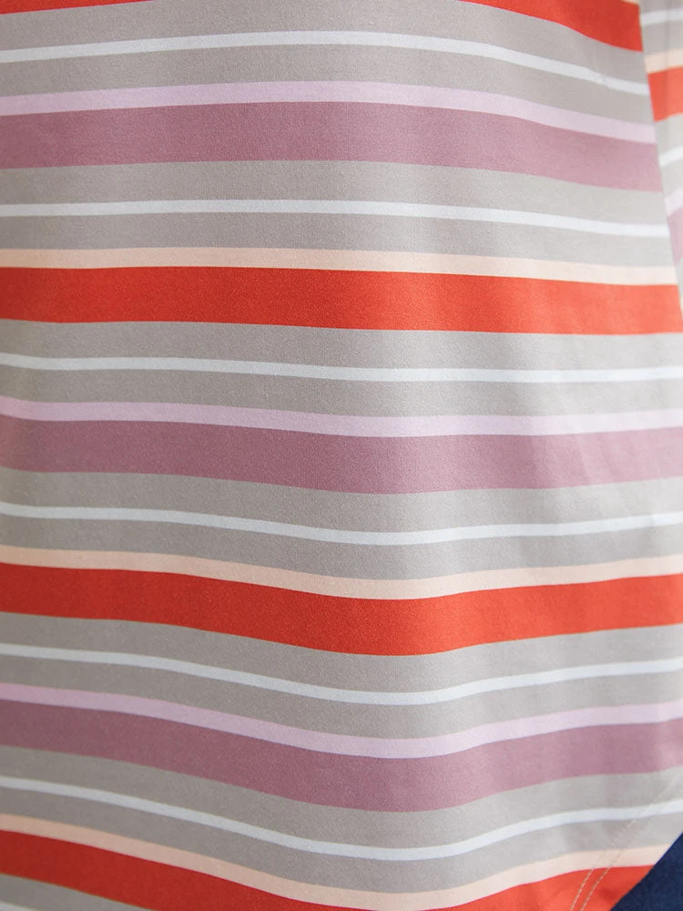 Striped Contrast V Neck Arc Hem Tank Top 10 Striped Contrast V Neck Arc Hem Tank Top - Image 8