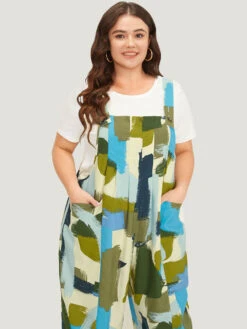 Colorblock Contrast Pocket Plicated Detail Cami Jumpsuit -Bloomchic Shop 169707266 xb 8b472220 262d 4cab b018 4088be843305