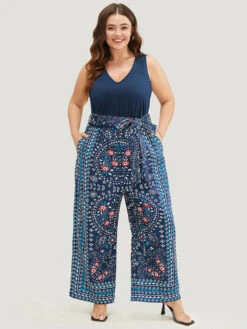 Paisley Patchwork Zipper Pocket Belted Tank Jumpsuit 24 Paisley Patchwork Zipper Pocket Belted Tank Jumpsuit -Bloomchic Shop 170164450 lb 98d74735 7458 4afd a5a7 119868ed7bf1