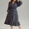 Ditsy Floral Notched Shirred Pocket Elastic Waist Dress -Bloomchic Shop 173278527 ql ab99e15c 9c62 4750 a191 95935ad8dc45