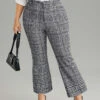 Houndstooth Pocket Flare Leg Zipper Fly Pants -Bloomchic Shop 174764975 hs fca045ab 596c 4d69 b603 41c5047cb210