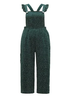 Polka Dot Flutter Trim Overall Cami Jumpsuit 15 Polka Dot Flutter Trim Overall Cami Jumpsuit -Bloomchic Shop 185271495 pp