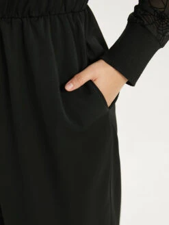 Halloween Anti-Wrinkle Spider Web Crochet Lace Mesh Jumpsuit -Bloomchic Shop 197671759 am