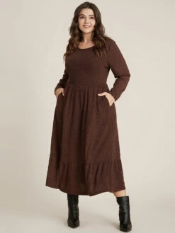 Solid Pocket Rib Knit Ruffle Hem Dress Without Belt 26 Solid Pocket Rib Knit Ruffle Hem Dress Without Belt -Bloomchic Shop 1 28f16677 b441 4bd6 86d3 3018ab9176b4
