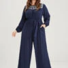 Solid Pocket Lantern Sleeve Embroidered Belted Jumpsuit 1 Solid Pocket Lantern Sleeve Embroidered Belted Jumpsuit -Bloomchic Shop 1 dc925a82 ab4a 4aad 9c2c 2cd14ab64713
