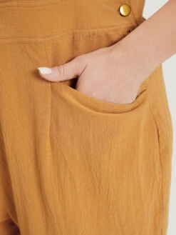 Solid Patched Pocket Overall Cami Jumpsuit -Bloomchic Shop 201237898 pm