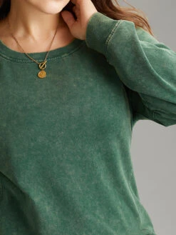Solid Vintage Round Neck Sweatshirt 12 Solid Vintage Round Neck Sweatshirt -Bloomchic Shop 201557336 rm
