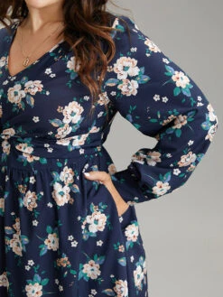 Floral Print Twist Front Pocket Midi Dress 14 Floral Print Twist Front Pocket Midi Dress -Bloomchic Shop 201846316 eo