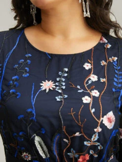 Halloween Floral Embroidered Belted Lantern Sleeve Jumpsuit -Bloomchic Shop 204091989 bv ec137ec5 7276 46f8 9182 5acfe1cb955d