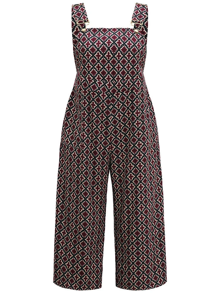 Christmas Geometric Adjustable Straps Jumpsuit 9 Christmas Geometric Adjustable Straps Jumpsuit - Image 7