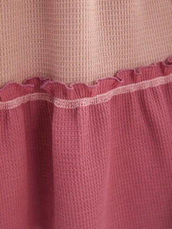 Colorblock Contrast Frill Trim Ruffle Tiered Waffle Knit Tank Top -Bloomchic Shop 227261188 ny