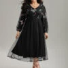 Butterfly Embroidered Mesh Gathered Patchwork Dress -Bloomchic Shop 232577956 oz 0e789663 eecb 460c ac63 28a491268233