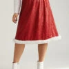 Christmas Sequin Patchwork Fuzzy Trim Skirt 1 Christmas Sequin Patchwork Fuzzy Trim Skirt -Bloomchic Shop 233191275 bv