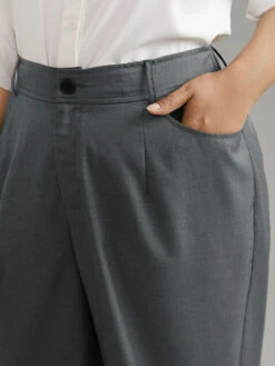 Plain Pockec Straight Leg Zipper Fly Pants -Bloomchic Shop 235425306 fn 4b453ed8 94e7 4cd6 80ef 1a16d50d5362