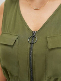 Plain V Neck Drawstring Pocket Zipper Jumpsuit 15 Plain V Neck Drawstring Pocket Zipper Jumpsuit -Bloomchic Shop 243310413 eb ddf32ae7 1af6 4aa5 b56c 655eb7408e9b