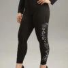 Floral Rhinestone Patchwork High Rise Leggings 1 Floral Rhinestone Patchwork High Rise Leggings -Bloomchic Shop 250930539 ev