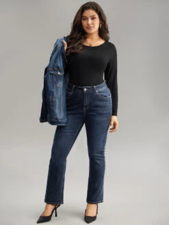 Solid Round Neck Slightly Stretchy Bodysuit 13 Solid Round Neck Slightly Stretchy Bodysuit -Bloomchic Shop 251593457 jo