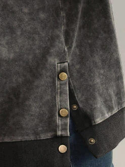 Contrast Patchwork Hooded Raglan Sleeve Sweatshirt -Bloomchic Shop 255329503 ze