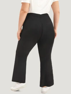 Plain Plisse Flare Leg Sweatpants 11 Plain Plisse Flare Leg Sweatpants -Bloomchic Shop 255599569 ly