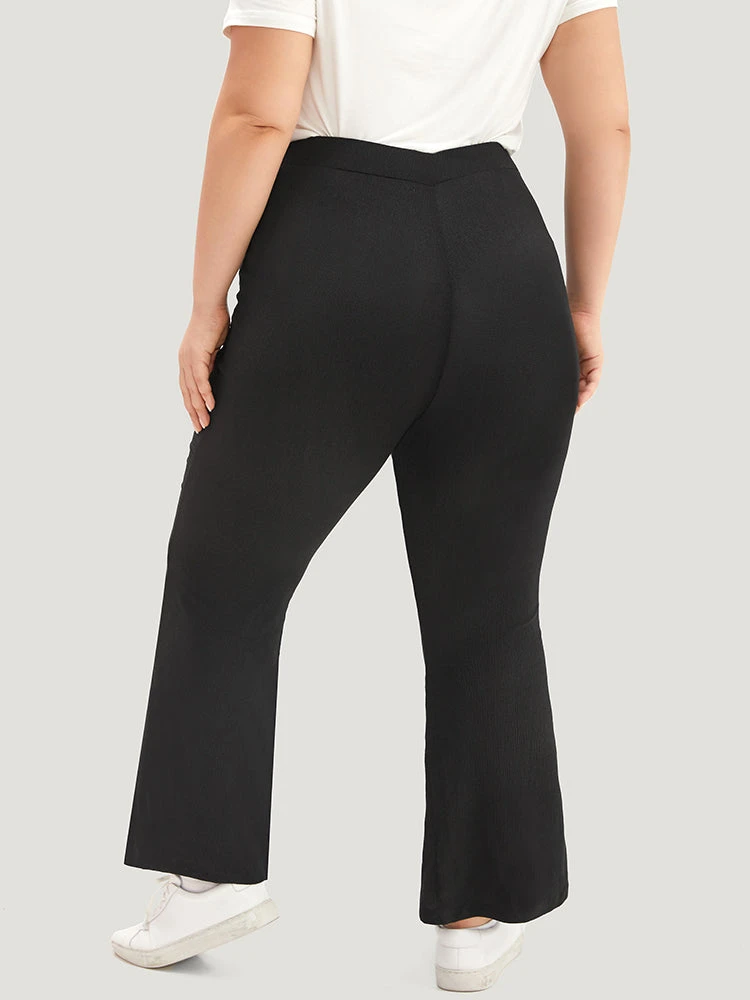 Plain Plisse Flare Leg Sweatpants 6 Plain Plisse Flare Leg Sweatpants - Image 4