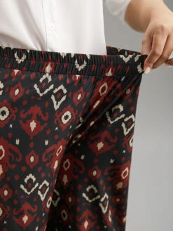 Moroccan Print Elastic Waist Wide Leg Pants 14 Moroccan Print Elastic Waist Wide Leg Pants -Bloomchic Shop 259061337 dz