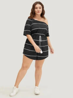 Striped Print Knot Pocket Tassels One Shoulder Romper 21 Striped Print Knot Pocket Tassels One Shoulder Romper -Bloomchic Shop 264803692 km 5f5887e7 35e5 4ef8 89c6 1905c52d55e7