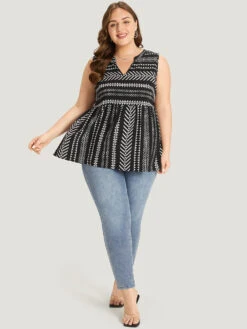 Bandana Print Notched Elastic Waist Tank Top 13 Bandana Print Notched Elastic Waist Tank Top -Bloomchic Shop 266188677 vd